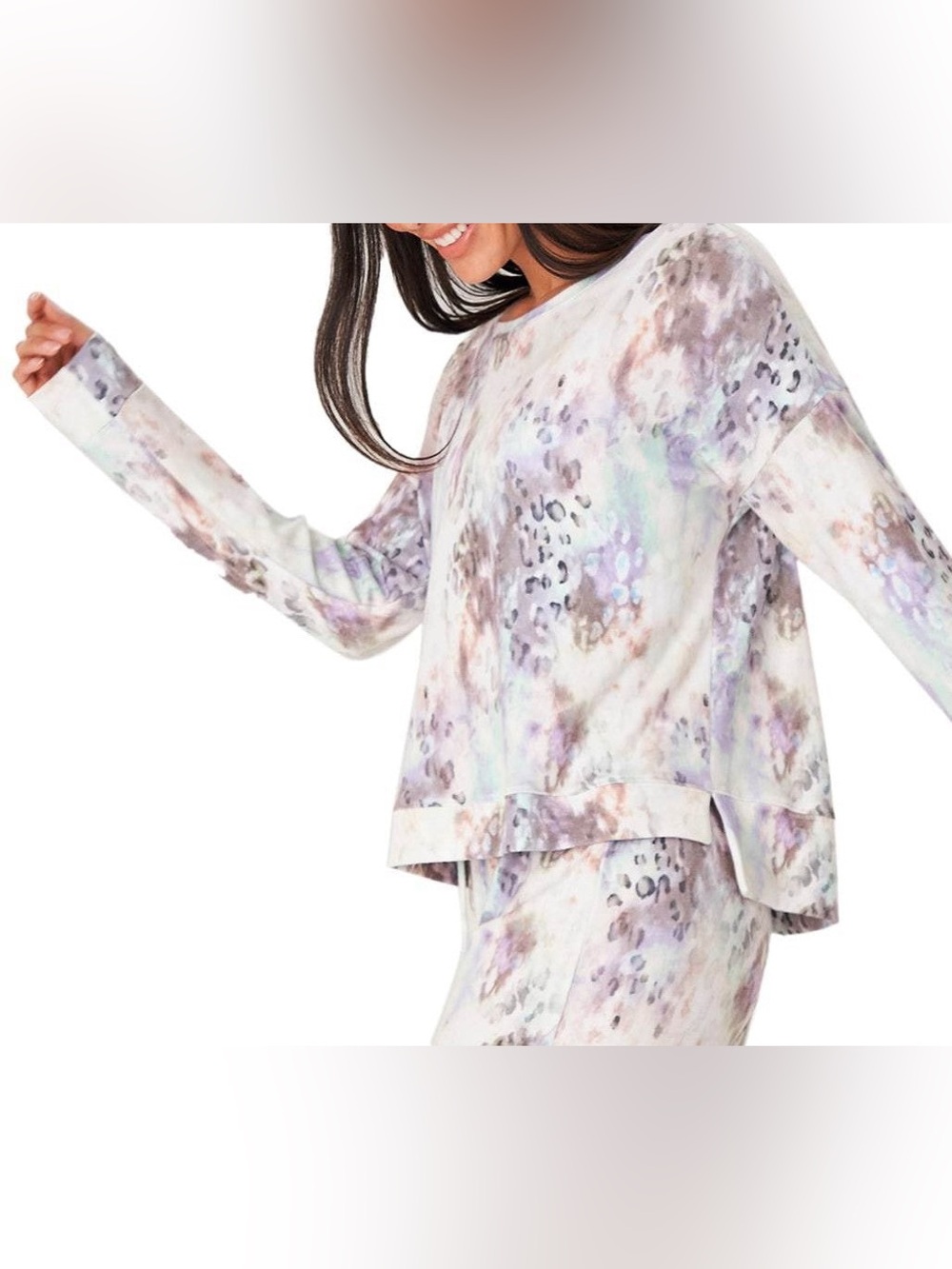 ONZIE || Flow High Low Sweatshirt in Animal Quartz - SZ M/L ✨NWT✨